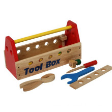Juguete de madera de la caja de herramientas